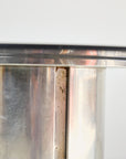 Chrome Base Dining Table with Smoked Glass Top in the Style of Antonia Astori