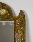 Art Nouveau Style Flower and Gem Mirror