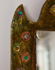 Art Nouveau Style Flower and Gem Mirror