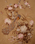 Large Chinese Embroidered Tapestry With Peacock
