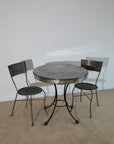 Vintage Metal Bistro Dining Set (Table & 2 Chairs)