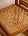 Italian Curved Back Cane Chairs