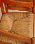 Set of x4 Original Red Stain Carimate Carver Chairs by Vico Magistretti