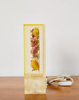 Vintage Resin Lamp With Dried Flowers