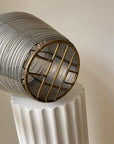 Large Woven Aluminium and Brass Vase