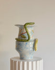 Handcrafted Ceramic Snake Amphora Vase