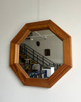 Chunky Octagonal Wooden Mirror