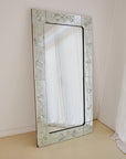 Floor Length Murano Etched Mirror