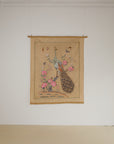 Vintage Chinese Silk Peacock Tapestry