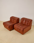 Patchwork Leather Lounge Chair by DeSede 1970s