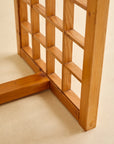 1970s Pine Lattice Console Table