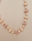 Vintage Germane Pink and White Pearl Necklace