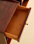 Rosewood and Brass Bedside Tables