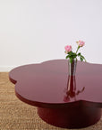 Large Daisy Coffee Table Burgandy