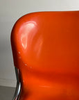 Set of x4 Orange Plastic Chairs