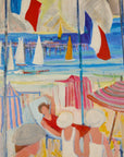 “La Plage un Jour De Fête” by Huguette Ginet Lasnier