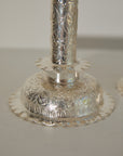 Antique Hukin & Heath Silver Plated Candlesticks – Victorian Repoussé Rococo Pair