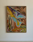 Flamingo Expressionist Oil on Board