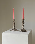 Pair of Victorian Silver Plated Candle Holders