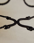 Brutalist Chain Iron and Oak Top Coffee Table