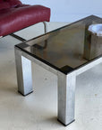 Smoked Glass and Chrome Coffee Table