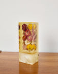 Vintage Resin Lamp With Dried Flowers