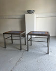 Pair of Mosaic Top Side Tables