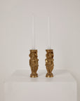 Gilt Metal Candle Holders