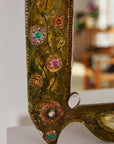 Art Nouveau Style Flower and Gem Mirror