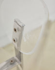 Single Lucite and Chrome 1980s Postmodern Dining Chair