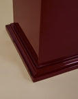 Pair of Red Lacquered Plinths