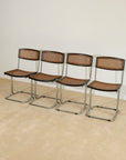 Mid-Century Modern Cesca-Style Cantilever Dining Chairs – Set of 4