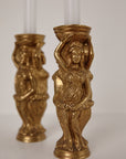 Gilt Metal Candle Holders