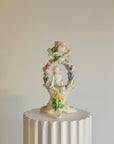 19th Century Porcelain Cherub Candleholder