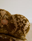 French Vintage Velvet Vanity Stool