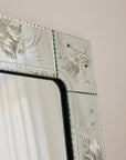 Floor Length Murano Etched Mirror