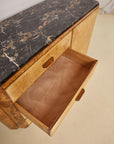 Art Deco Marble Top Sideboard