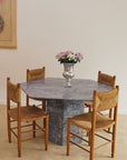 Blue 1980’s Hexagonal Granite Dining Table