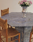 Blue 1980’s Hexagonal Granite Dining Table