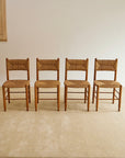 Set of x4 Rush Back Dining Chairs