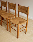 Set of x4 Rush Back Dining Chairs
