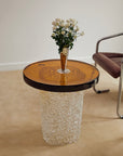 Thick Murano Glass Accent Table