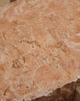 Sculptural Two-Tier Faux Travertine Coffee Table