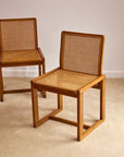Vintage Italian Cane Dining Chairs set of x6