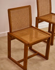 Vintage Italian Cane Dining Chairs set of x6