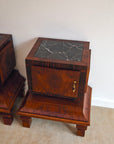 Pair of Art Deco / Italian Modernist Rosewood Bedside Cabinets, c. 1930s–1940s (In the style of Osvaldo Borsani / Paolo Buffa)
