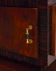 Pair of Art Deco / Italian Modernist Rosewood Bedside Cabinets, c. 1930s–1940s (In the style of Osvaldo Borsani / Paolo Buffa)