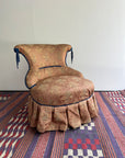 Pink Chinoiserie and Blue Tassle Slipper Chair