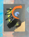 “Blue Collage” painting by A. Grant