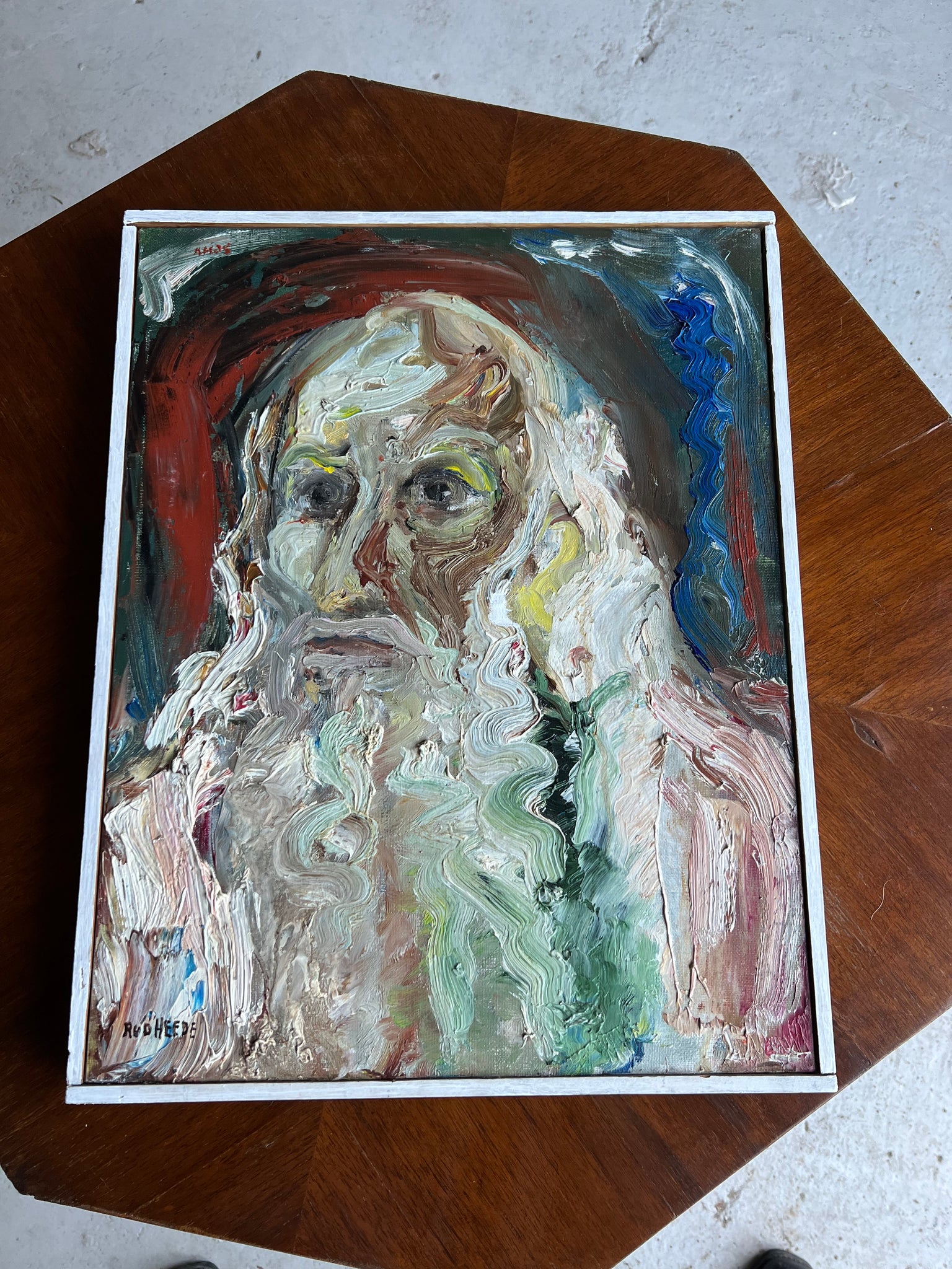 “Old Man With Beard” - Oil on Canvas